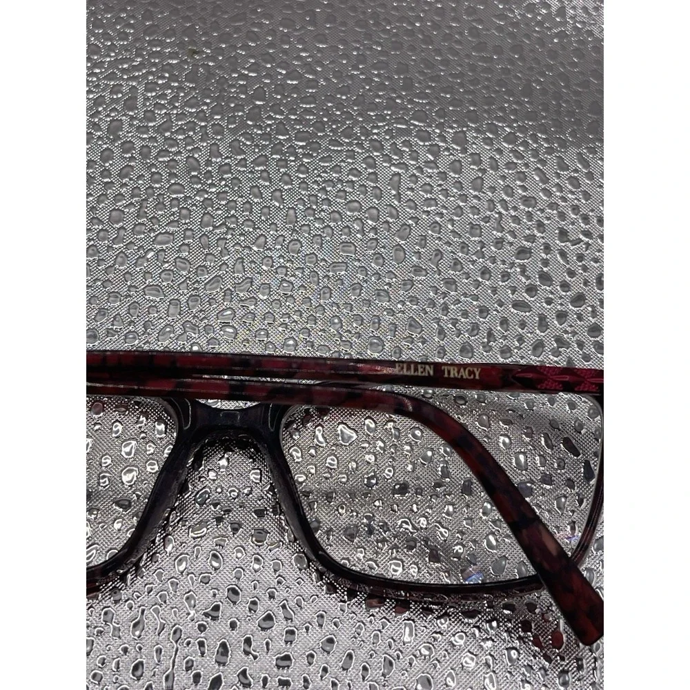 Ellen Tracy Eyeglasses Frames MONTERREY Wine Marble Cat Eye Full Rim 52-15-135 5